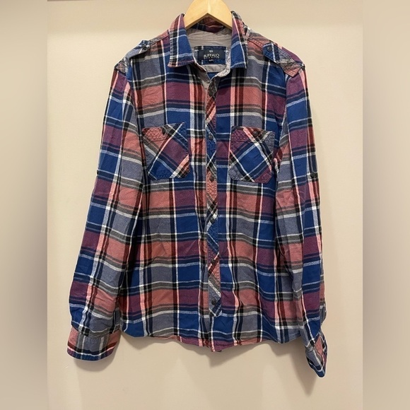 BUFFALO David Bitton Mens Plaid Casual Button Down XL - Picture 1 of 8